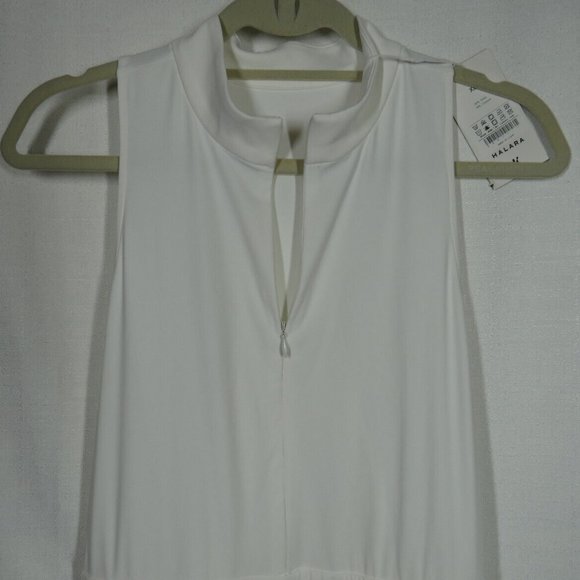 Halara White Sleeveless Half Zip 2 in 1 Golf Mini Dress With Shorts Size XL - Picture 6 of 13